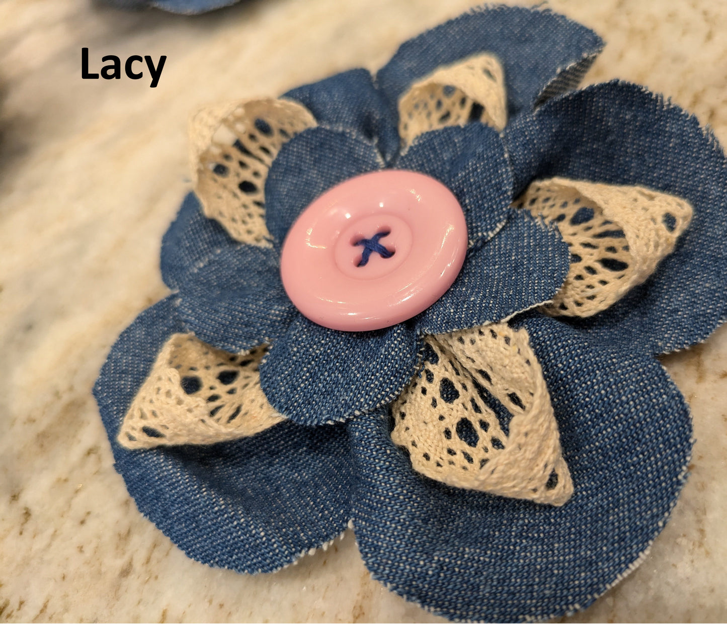 Denim Flowers for hair