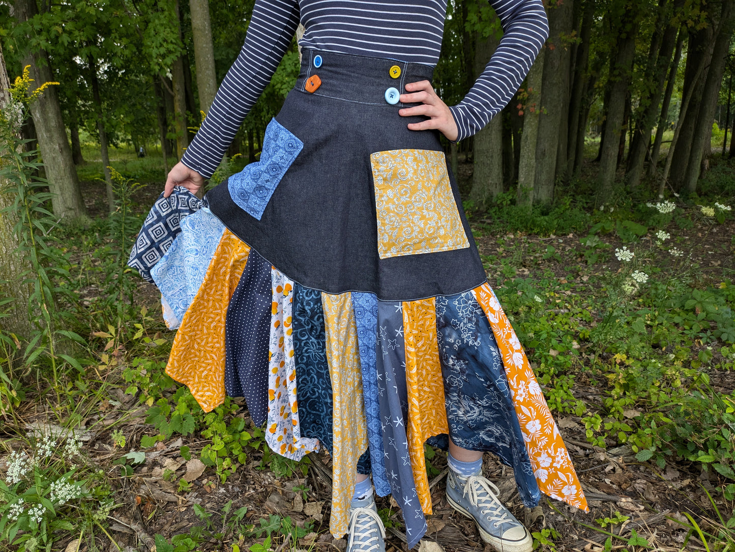 Women's High-waist Handkerchief skirt