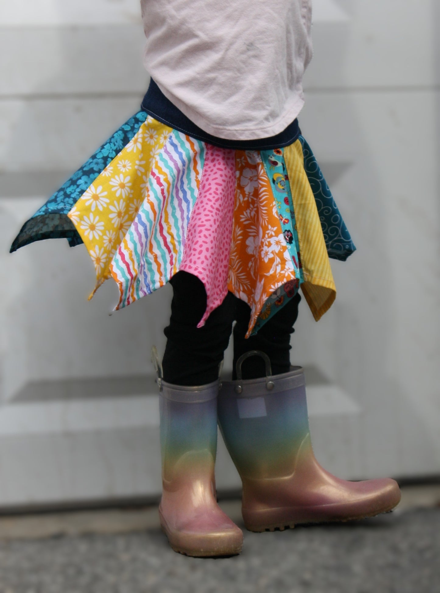Handkerchief Skirt- Birds, Vibrant Spring