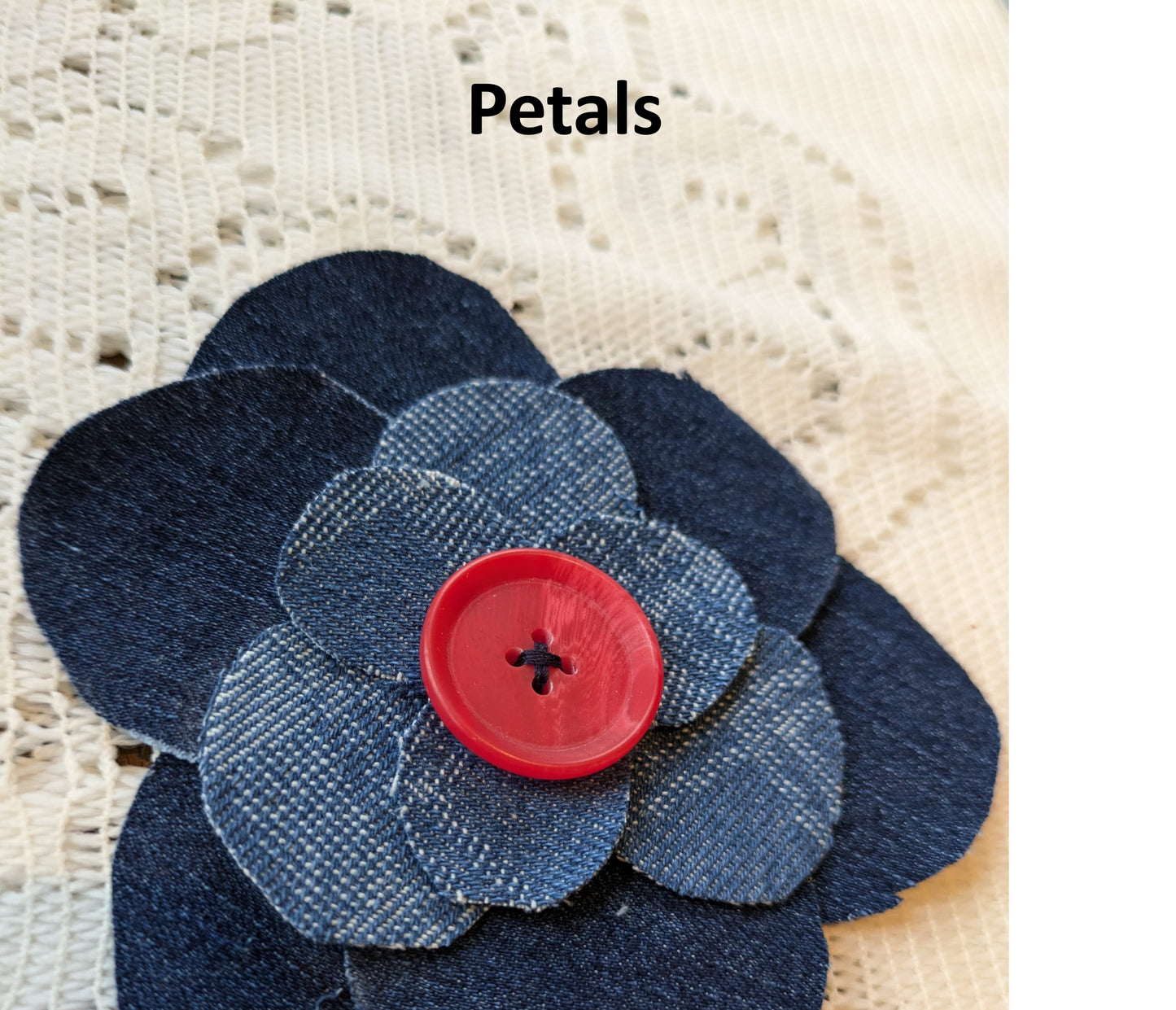 Denim Flowers for hair