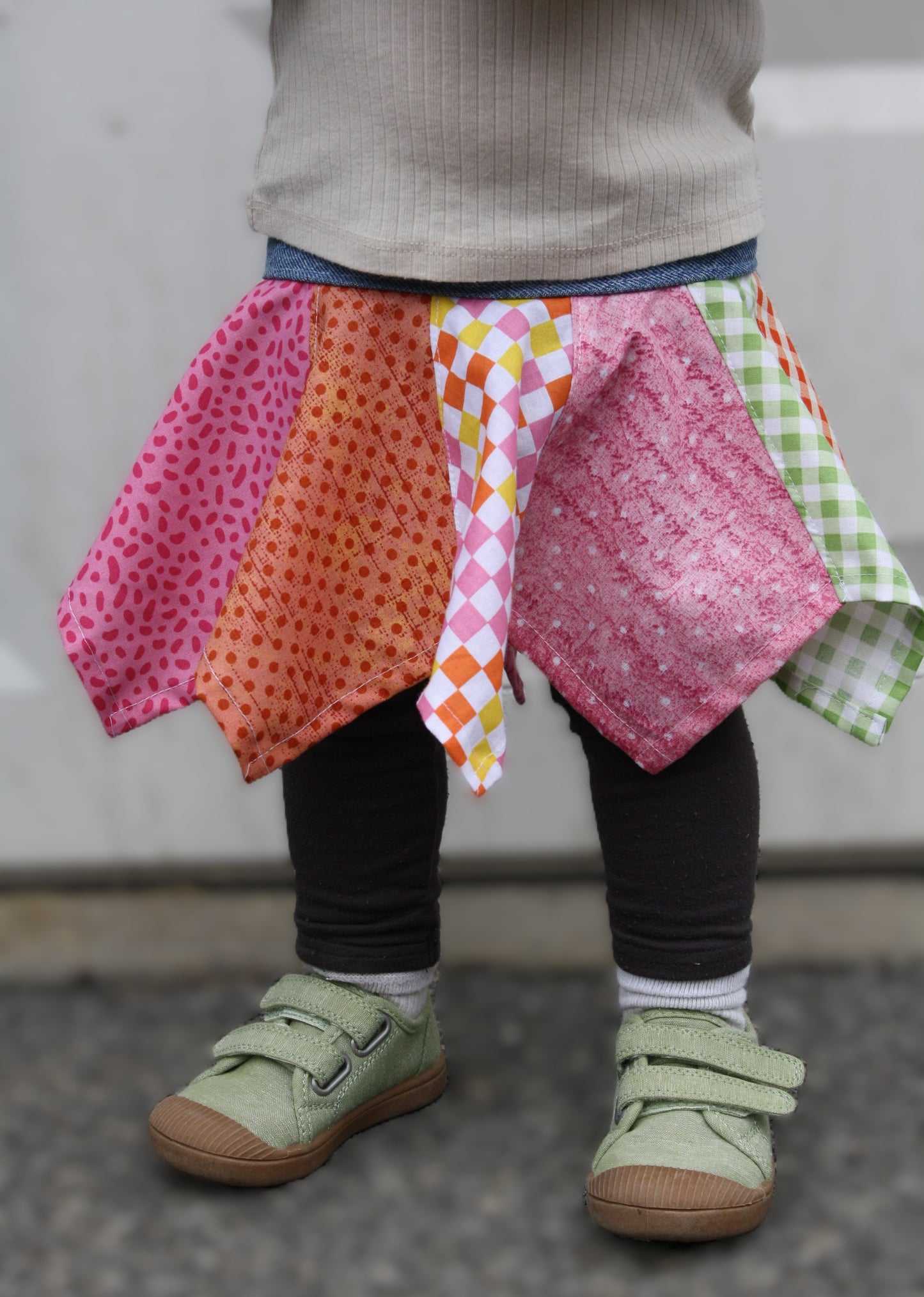 Handkerchief Skirt Pink and Orange