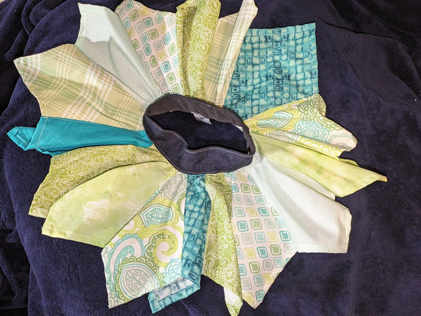 Handkerchief Skirt Green and Teal