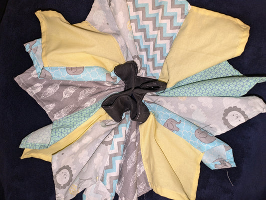 Handkerchief Skirt Light teal and yellow