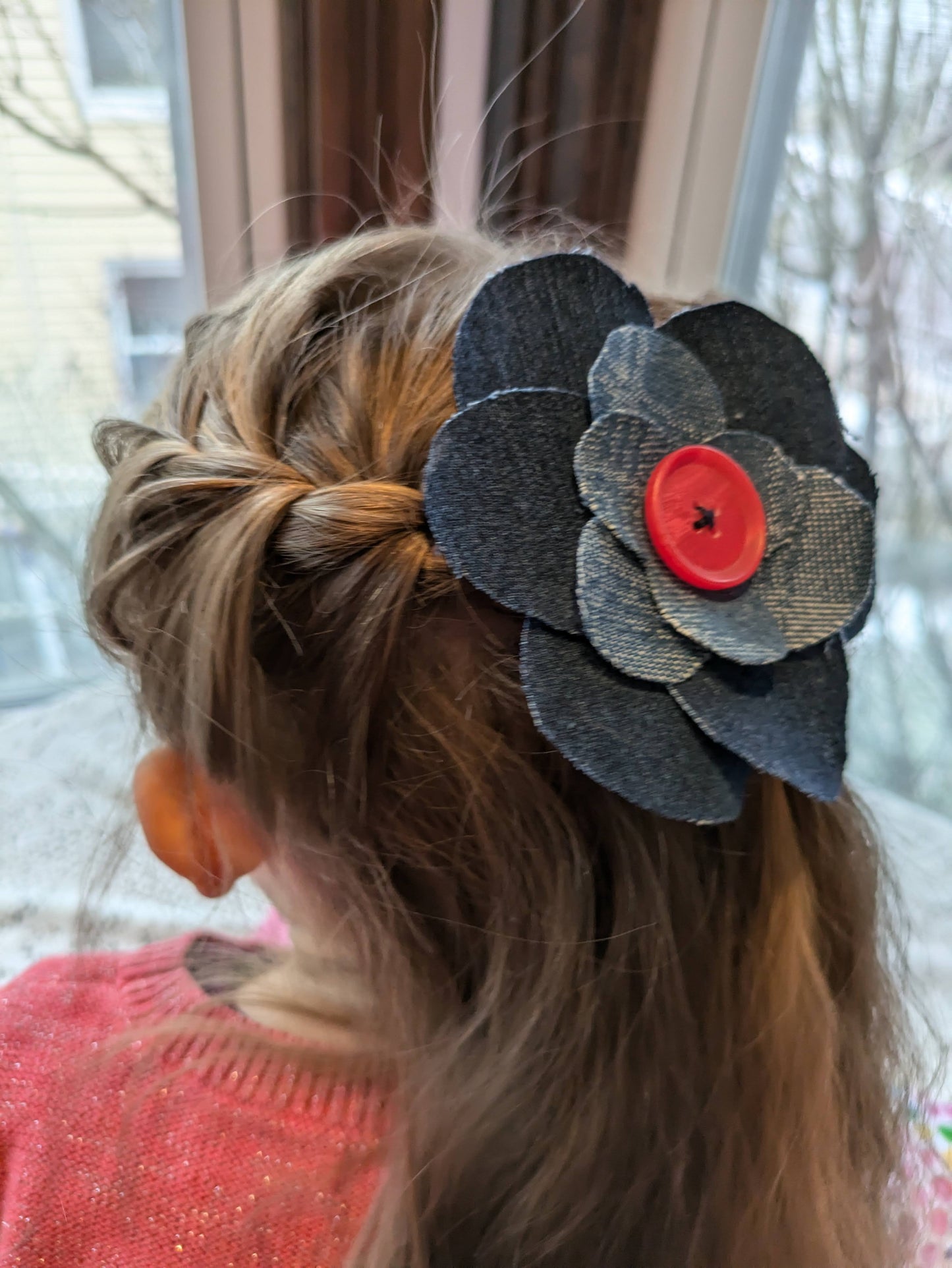 Denim Flowers for hair