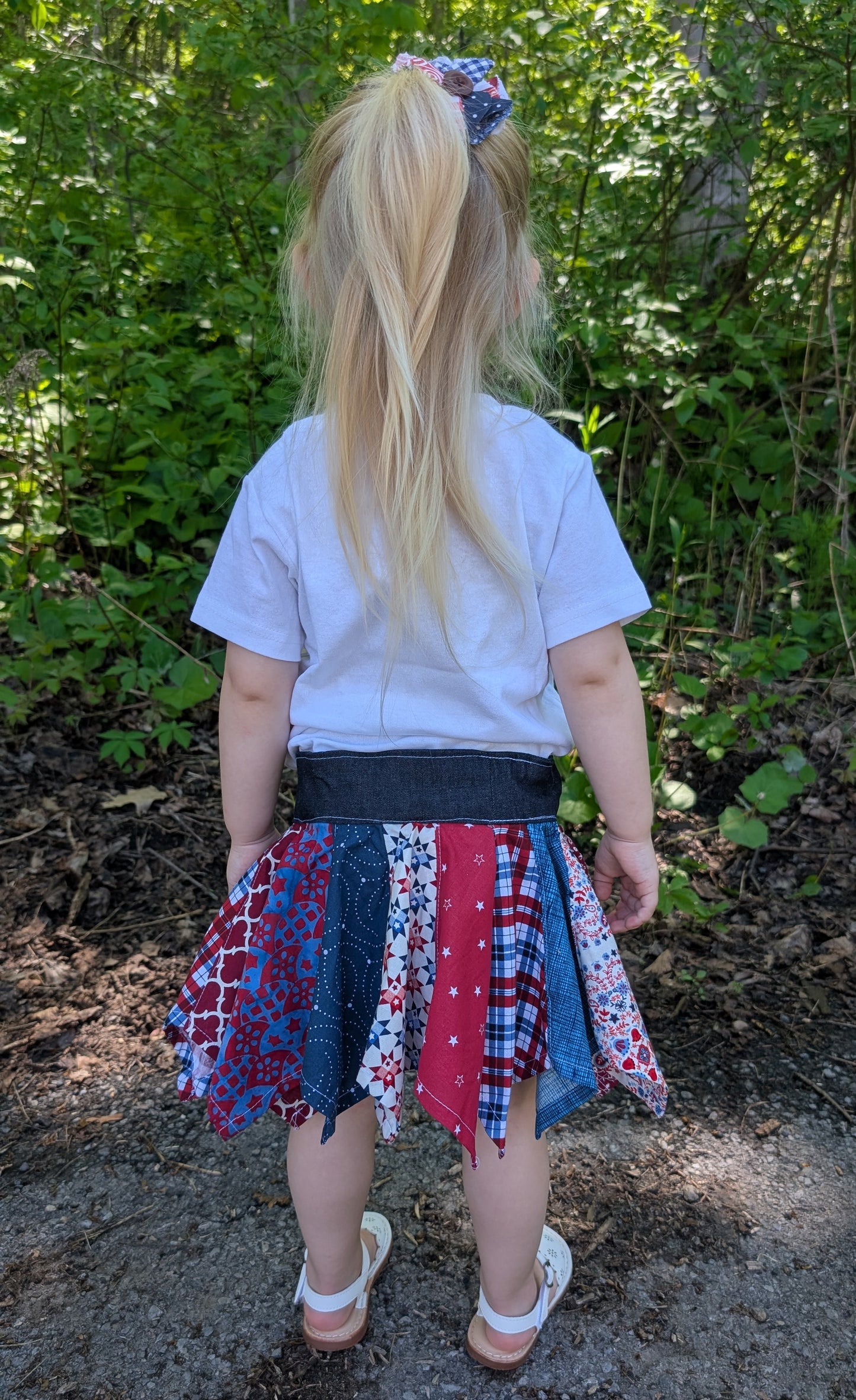 Handkerchief Skirt- Red and Blue
